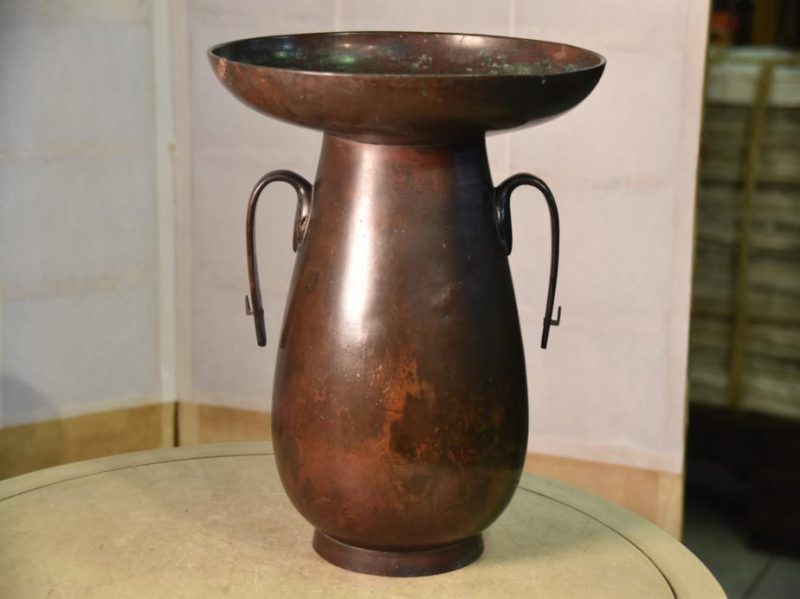 Murashido Bronze Usubata Ikenobu Vase - Image 5