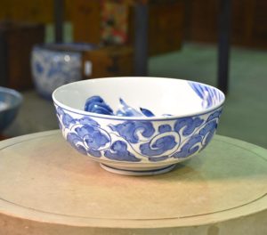 Japanese Blue and White Ceramic Bowl