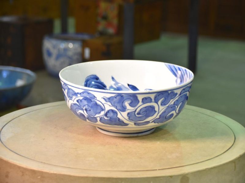 Japanese Blue and White Ceramic Bowl
