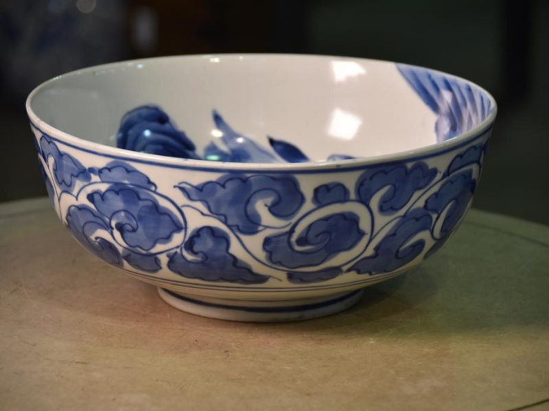 Japanese Blue and White Ceramic Bowl - Image 9