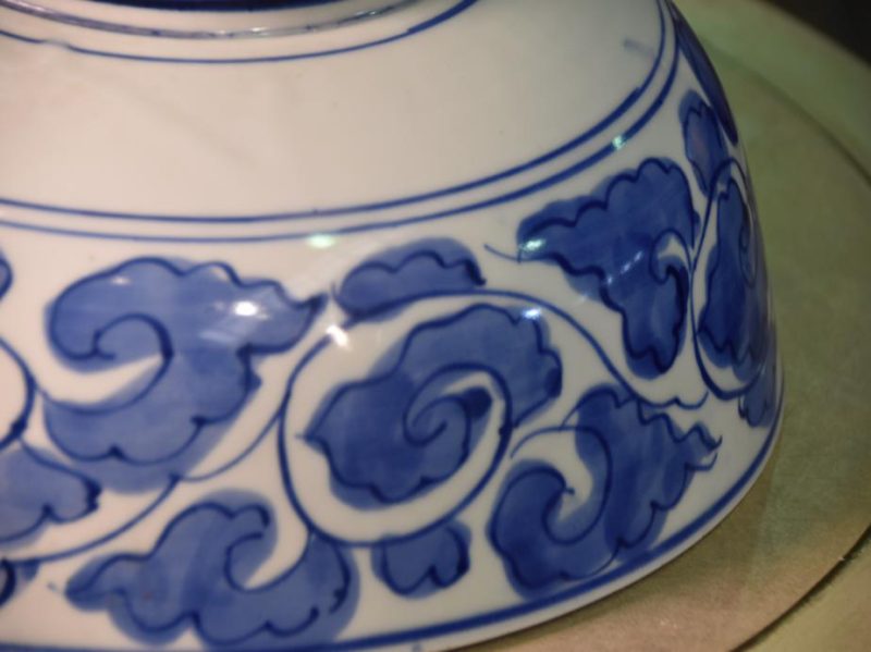 Japanese Blue and White Ceramic Bowl - Image 5