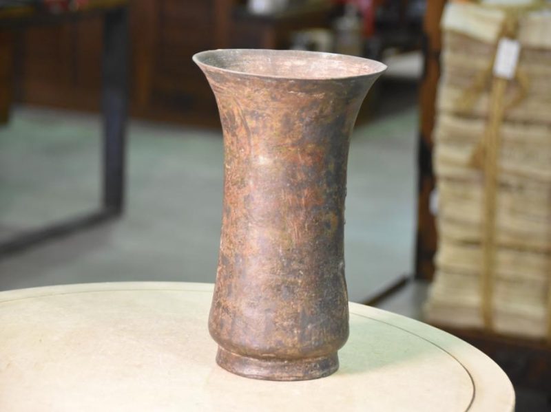 Japanese Cast Bronze Vase - Image 7