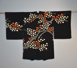 Shibori on Jacquard Silk Haori