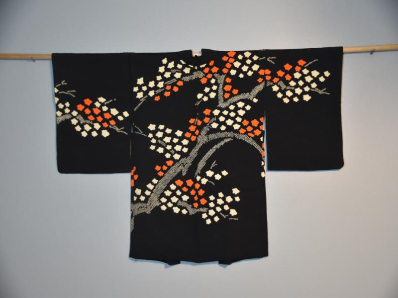 Shibori on Jacquard Silk Haori