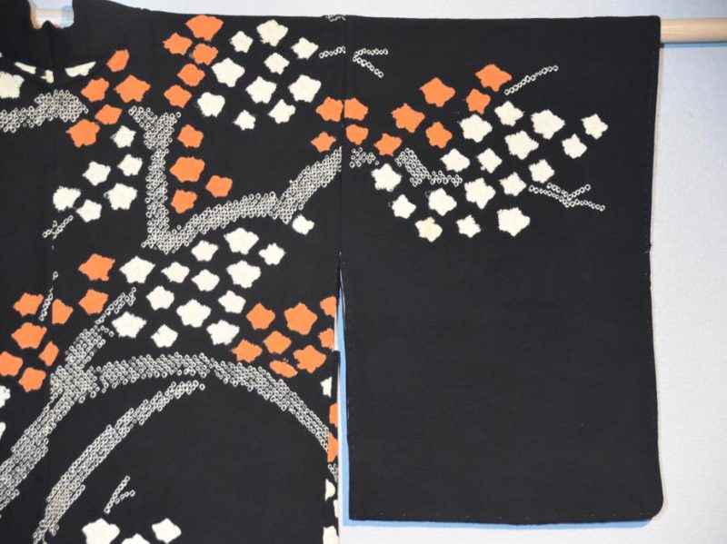 Shibori on Jacquard Silk Haori - Image 7