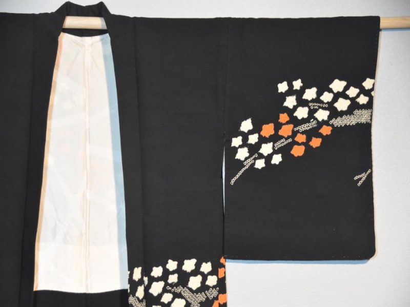 Shibori on Jacquard Silk Haori - Image 3