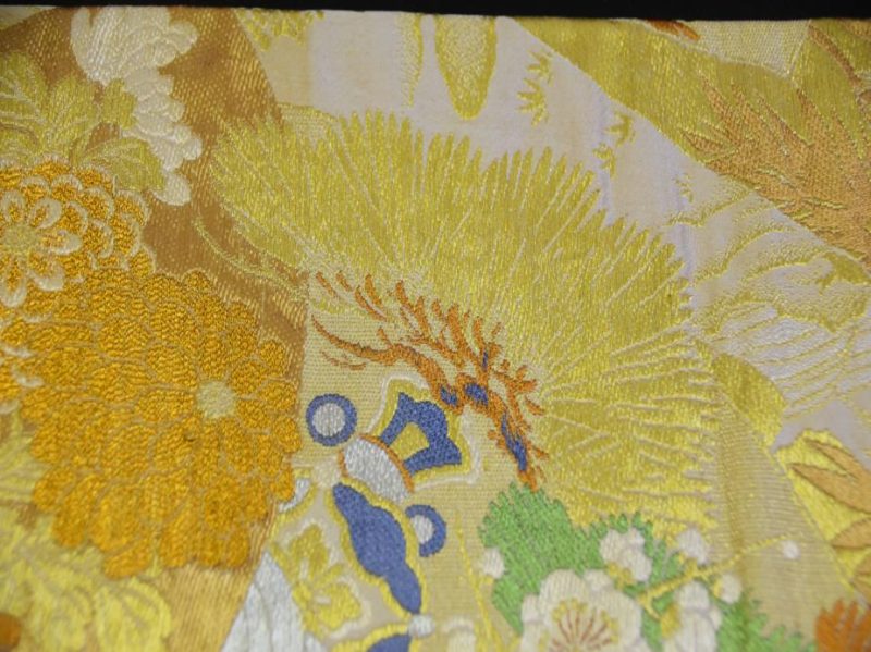 Japanese Vintage Nishijin Brocade Obi Sash - Image 9