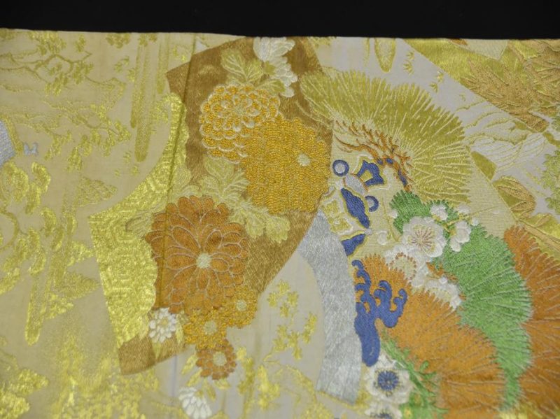 Japanese Vintage Nishijin Brocade Obi Sash - Image 7