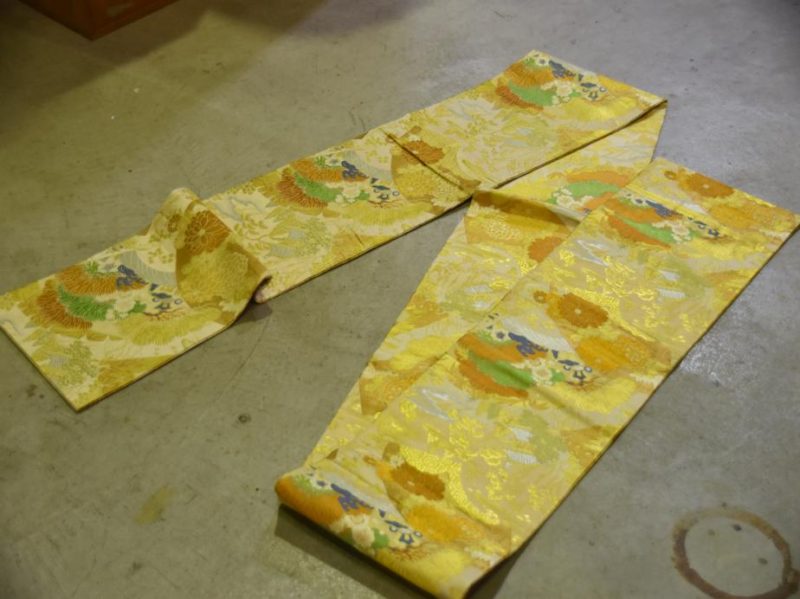 Japanese Vintage Nishijin Brocade Obi Sash - Image 4