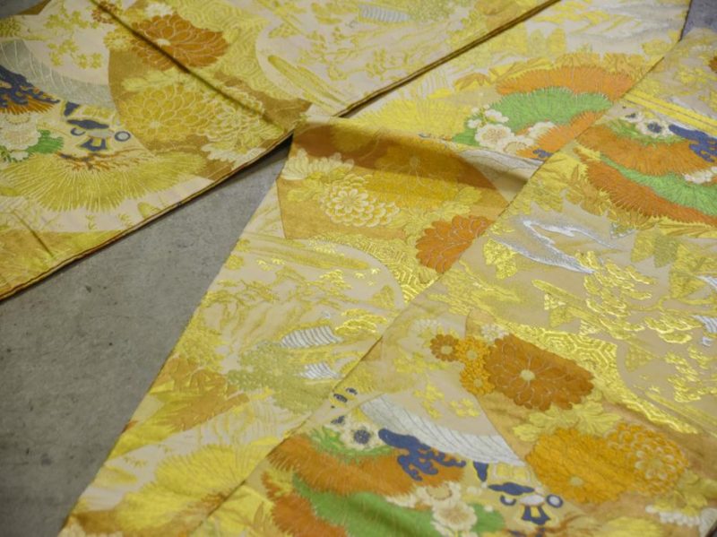 Japanese Vintage Nishijin Brocade Obi Sash - Image 3