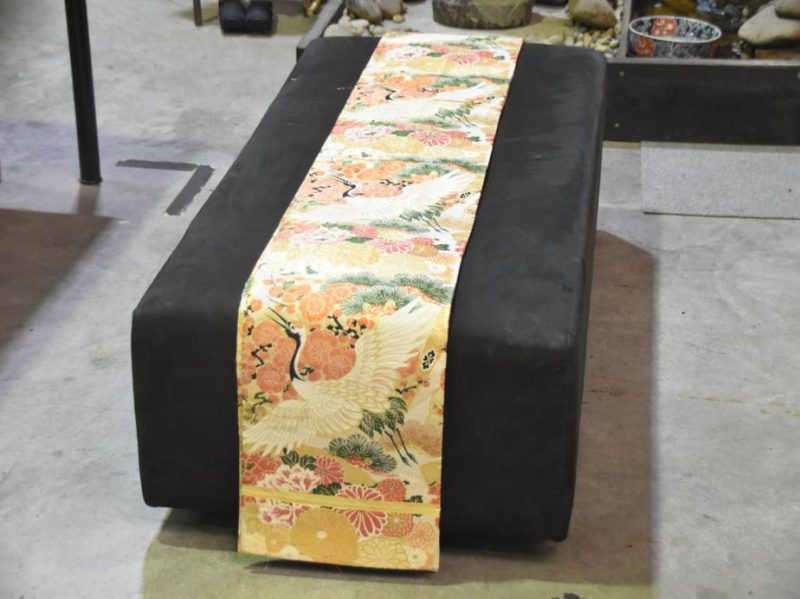 Japanese Vintage Maru Obi Sash or Table Runner - Image 2