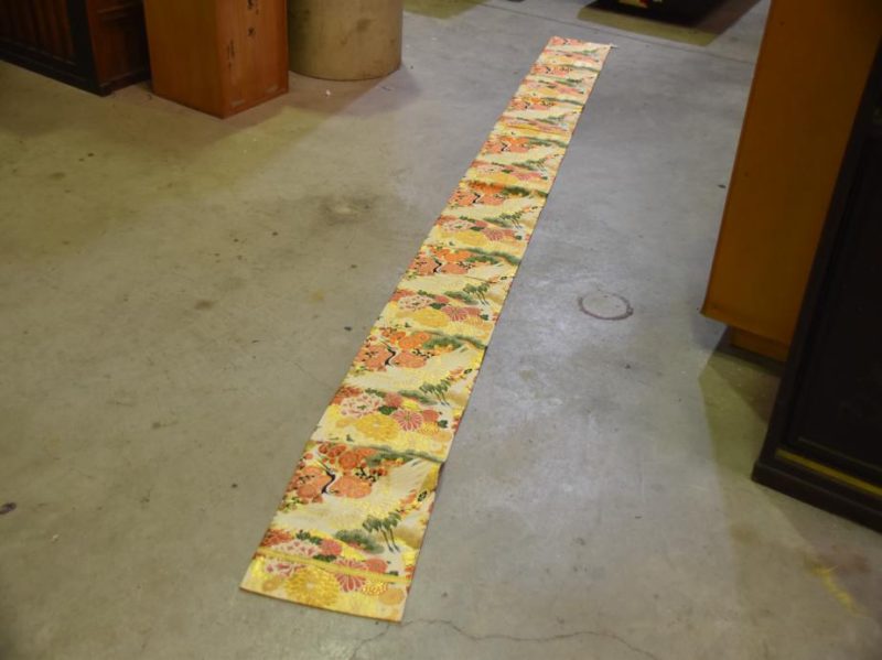 Japanese Vintage Maru Obi Sash or Table Runner - Image 4