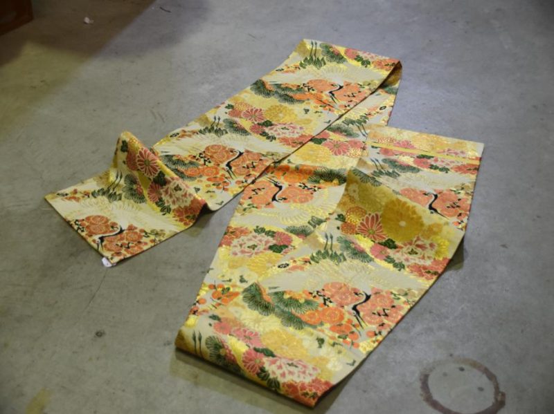 Japanese Vintage Maru Obi Sash or Table Runner - Image 3
