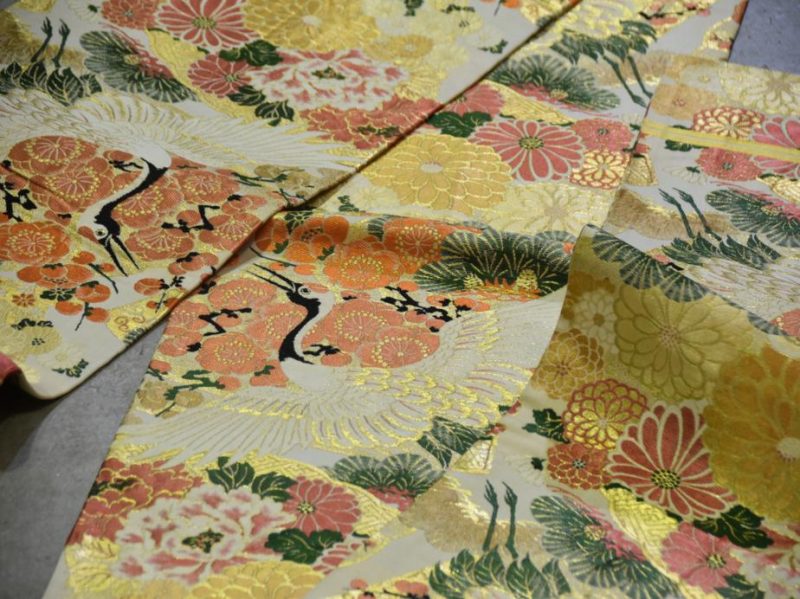 Japanese Vintage Maru Obi Sash or Table Runner - Image 8