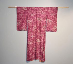 Japanese Pink Camellia Vintage Kimono