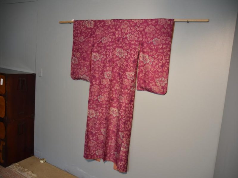 Japanese Pink Camellia Vintage Kimono - Image 11
