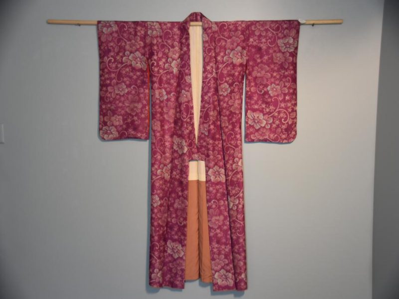 Japanese Pink Camellia Vintage Kimono - Image 8