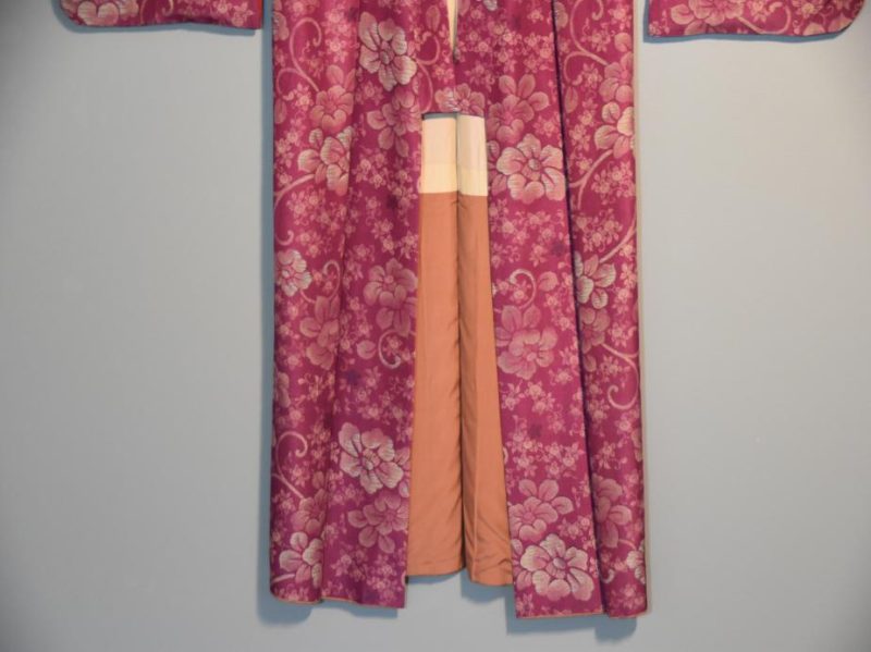 Japanese Pink Camellia Vintage Kimono - Image 6