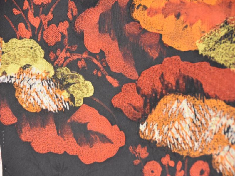 Japanese Red, Black and Orange Vintage Haori Kimono Jacket - Image 9