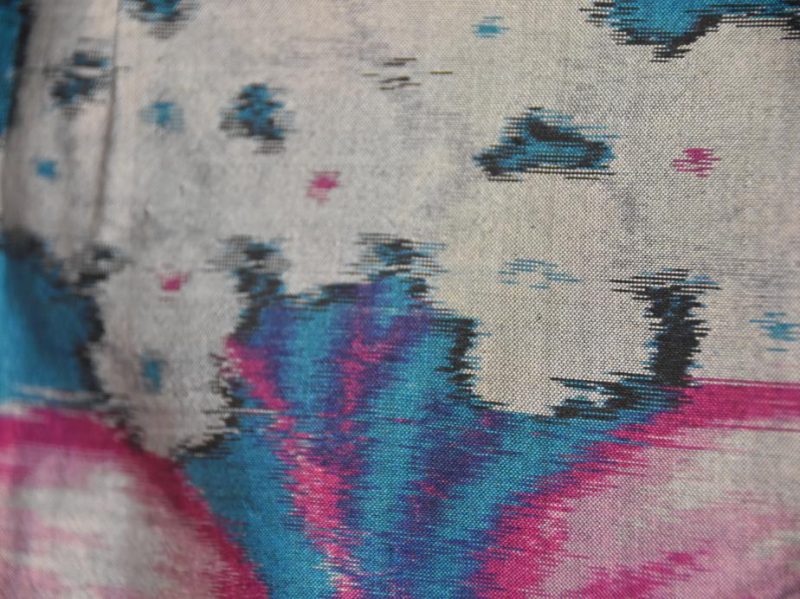 Japanese Meisen Silk Ikat Vintage Kimono - Image 11