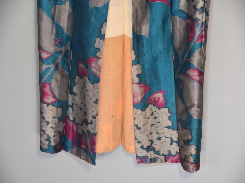 Japanese Meisen Silk Ikat Vintage Kimono - Image 3