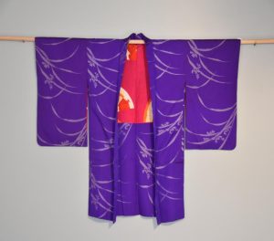 Japanese Purple Haori Silk Jacket