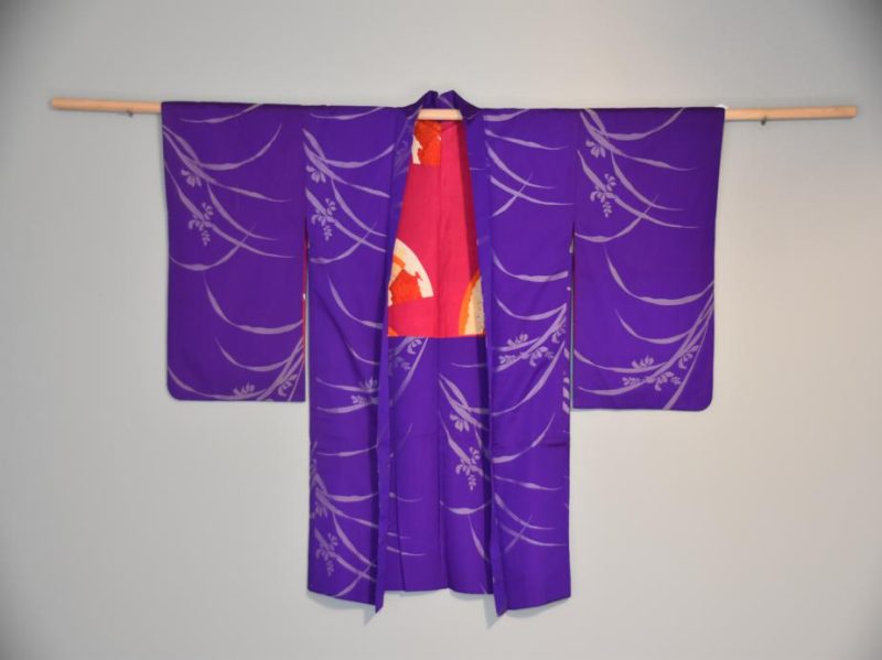 Japanese Purple Haori Silk Jacket