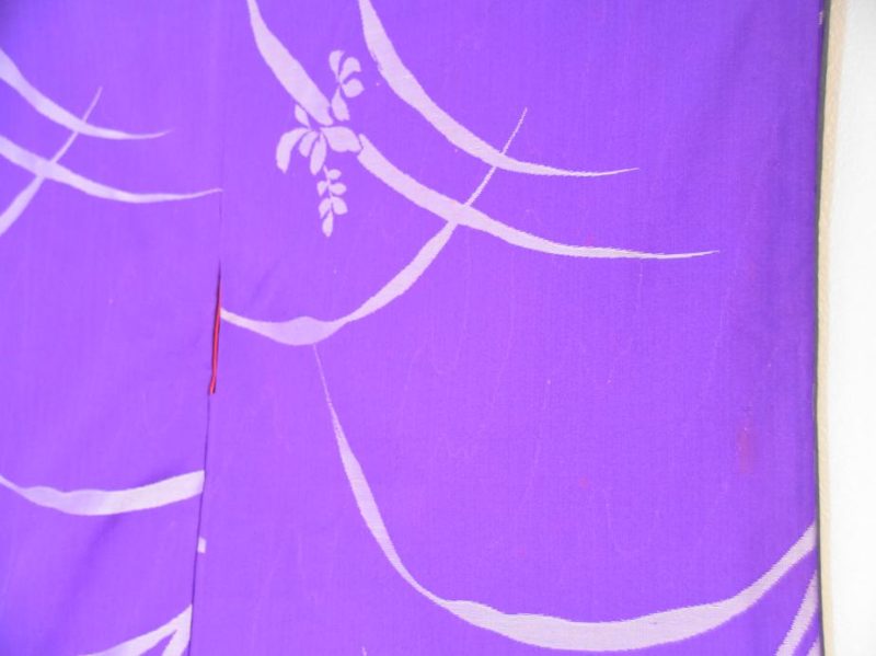 Japanese Purple Haori Silk Jacket - Image 10