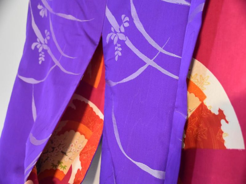 Japanese Purple Haori Silk Jacket - Image 8