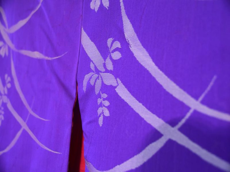 Japanese Purple Haori Silk Jacket - Image 7