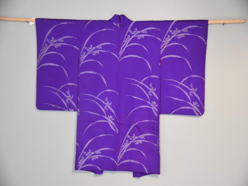 Japanese Purple Haori Silk Jacket - Image 5