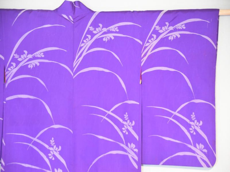 Japanese Purple Haori Silk Jacket - Image 4