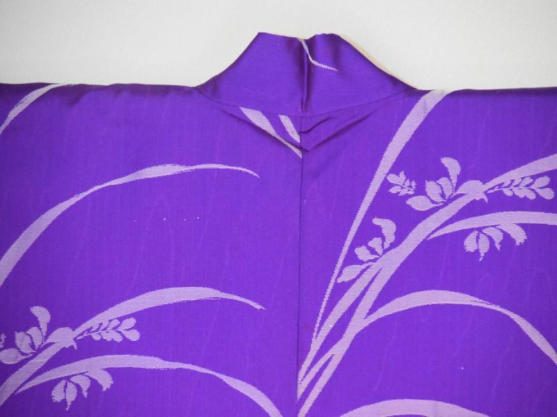 Japanese Purple Haori Silk Jacket - Image 3