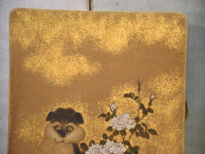 Japanese Edo Period Painting of a Cat and Kittens - Image 2