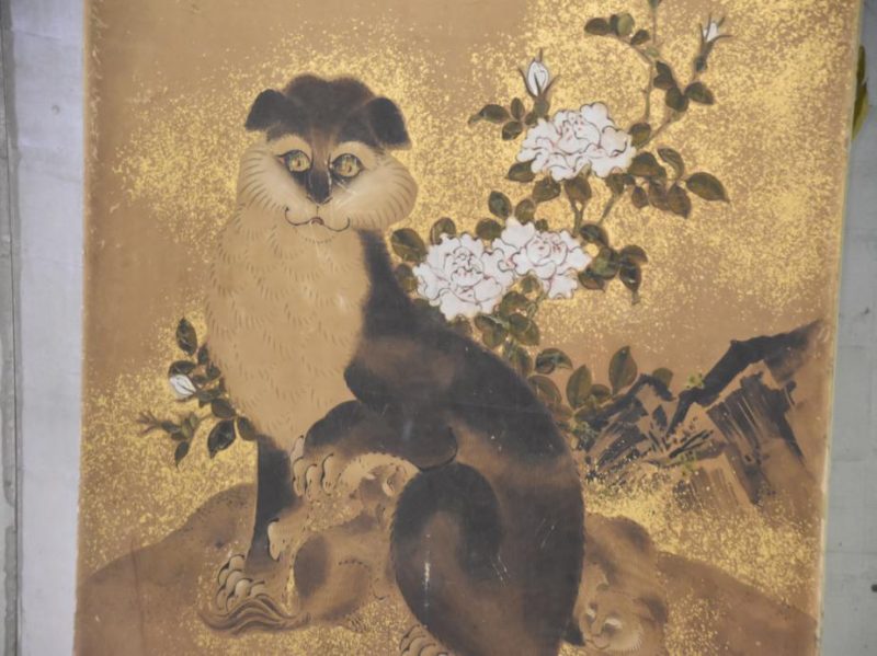Japanese Edo Period Painting of a Cat and Kittens - Image 9