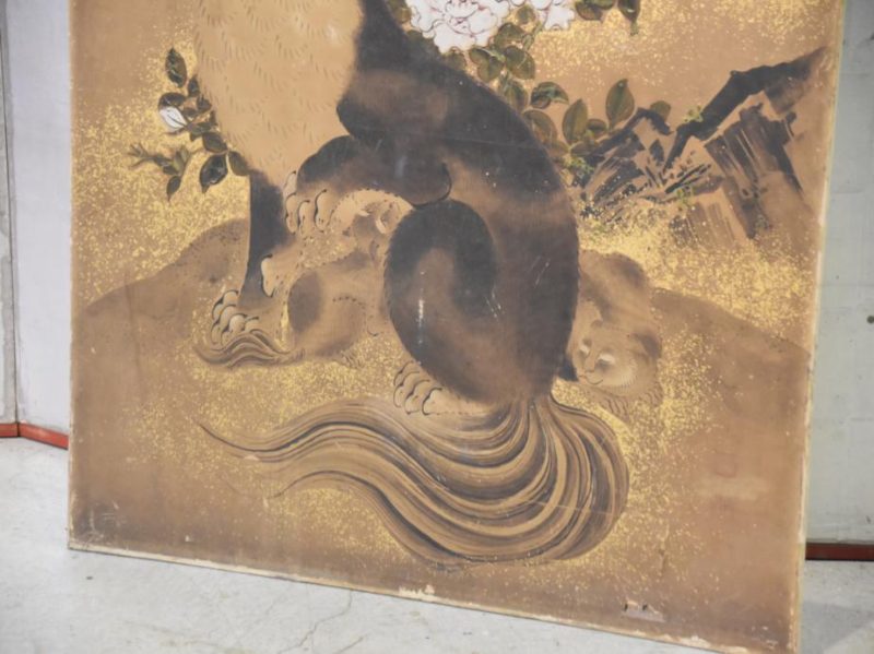 Japanese Edo Period Painting of a Cat and Kittens - Image 8