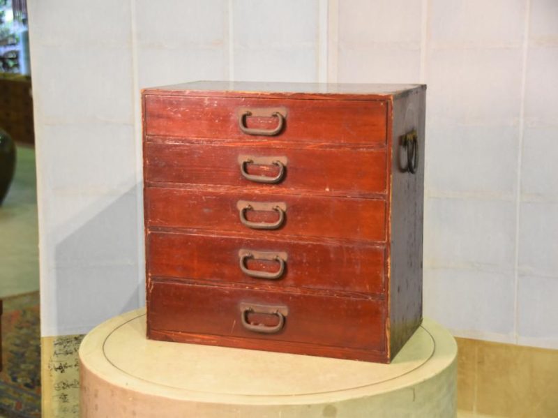 Japanese Antique 5 Drawer Small Chest