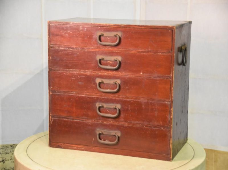 Japanese Antique 5 Drawer Small Chest - Image 2