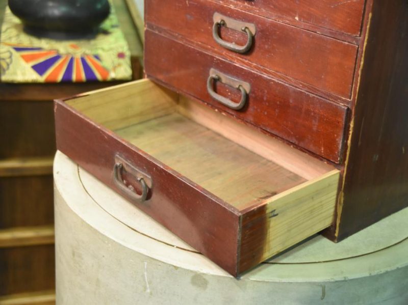 Japanese Antique 5 Drawer Small Chest - Image 8