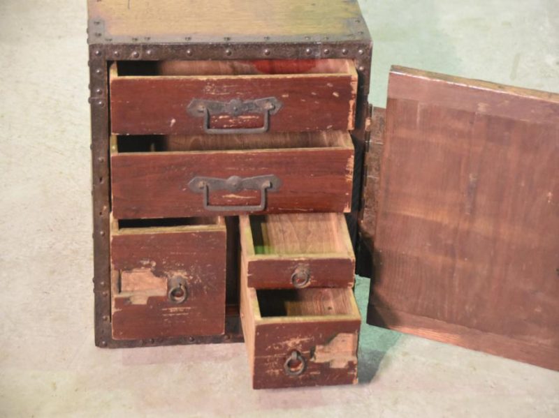 Japanese Antique Ships Chest Funa Dansu - Image 9