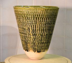 Large Oribe Pottery Vase
