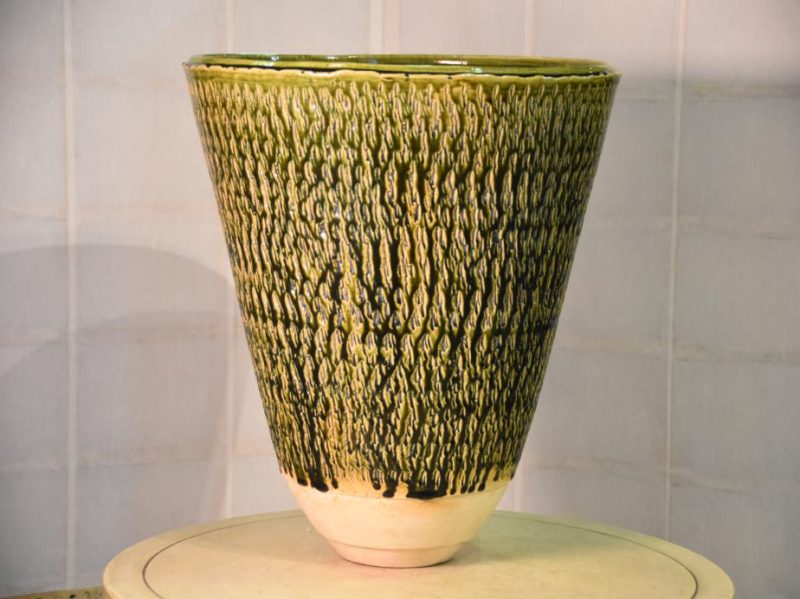 Large Oribe Pottery Vase