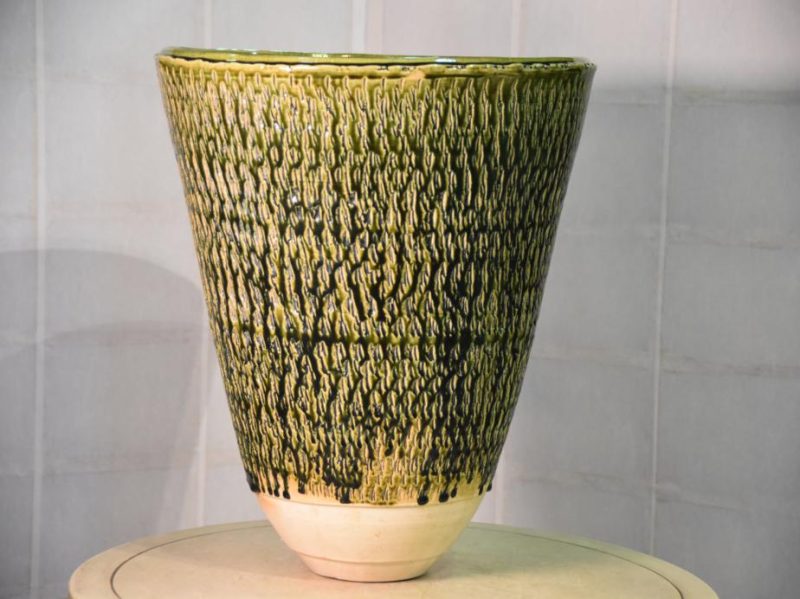 Large Oribe Pottery Vase - Image 12