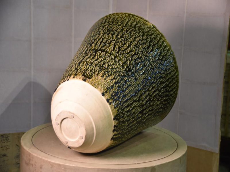Large Oribe Pottery Vase - Image 7