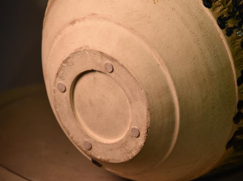 Large Oribe Pottery Vase - Image 6