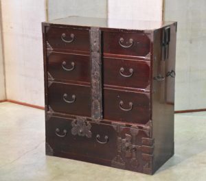 Japanese Antique Shonai Region Lacquered Clothing Chest