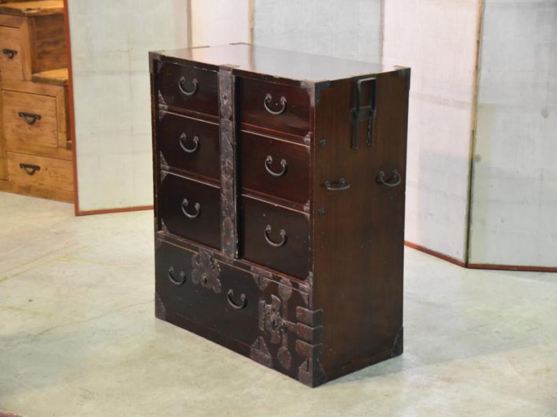 Japanese Antique Shonai Region Lacquered Clothing Chest - Image 11