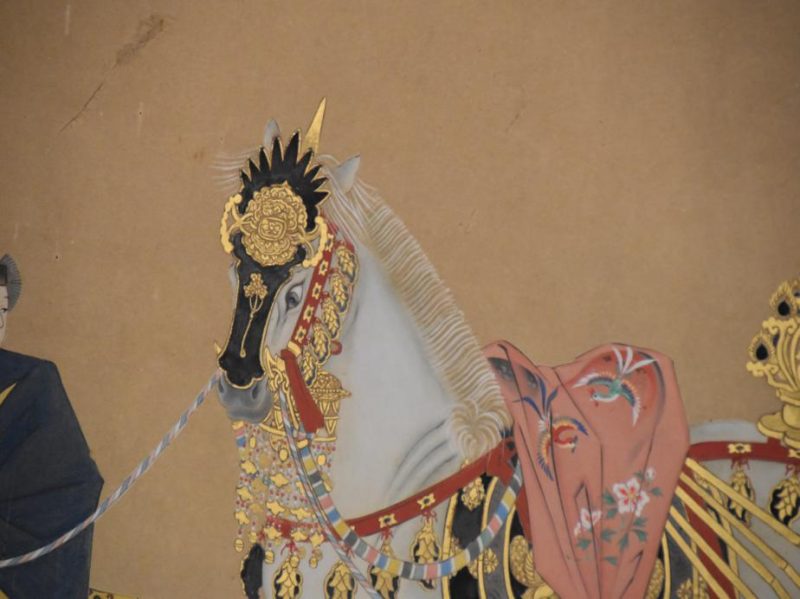 Double Sided Painting of a Hein Period Horse and Cart - Image 14