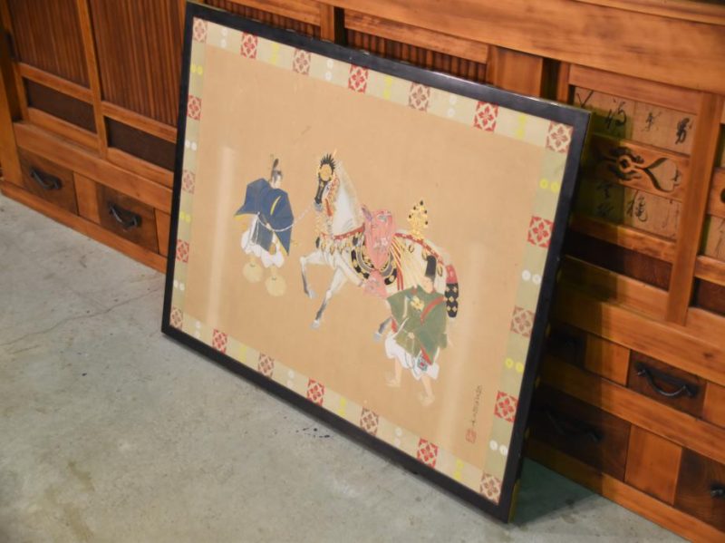 Double Sided Painting of a Hein Period Horse and Cart - Image 10