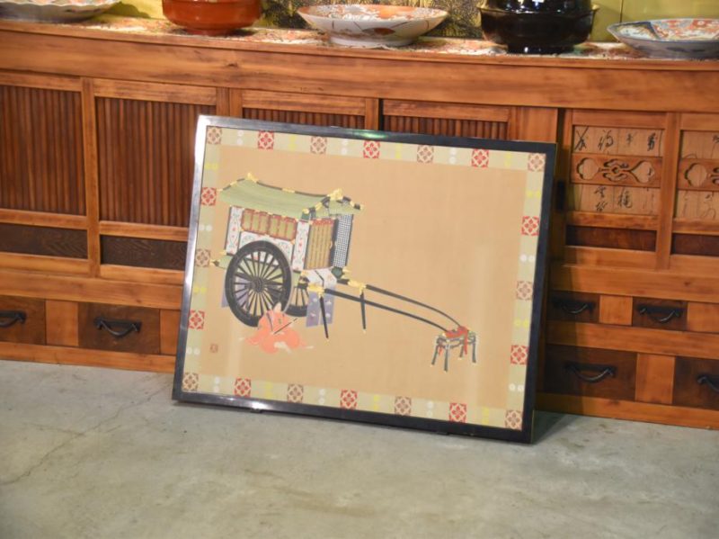 Double Sided Painting of a Hein Period Horse and Cart - Image 9